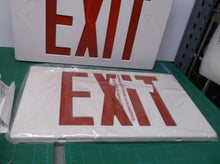 046608 LED Exit Sign, AC, White, 1/Each Exit single or double with snap in arrow