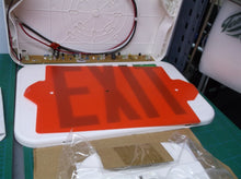 2012s10-86r LED Exit Sign, AC, White, 1/Each Exit single dide green or red no ba