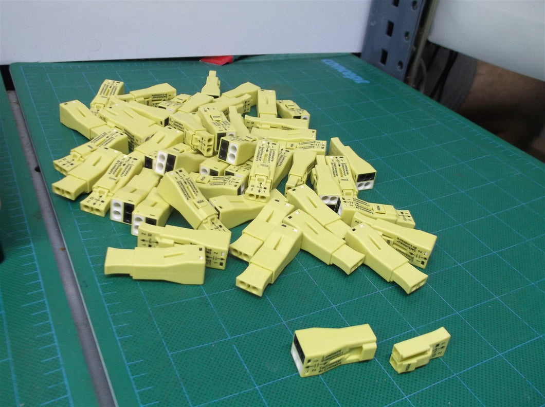 (50) Wago Luminaire Quick Disconnect, 2-Port Lumi Nut Push-Wire Connectors