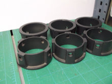 6 Misc Aluminum Mounting Flanges 2-1/2" ID 1-5/16" H