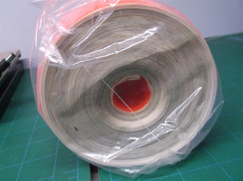 (500) roll of mercury containing spent lamps for recycling orange stickers
