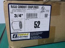 (50) Topaz 52 Rigid Conduit Coupling, Galvanized Steel, 3/4"