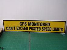 4x20" Decal "GPS Monitored Can't Exceed Posted Speed Limit"
