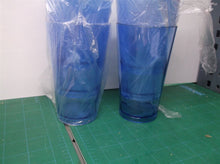 set of 6 blue 16 oz plastic reusable cups