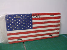 "USA" American Flag License Plate