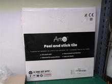 Art 3d Peel and Stick Tiles: White with Grey Grout - 10 Stickers Per Pack