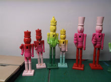 (7) Christmas Holiday 8.75" Wooden Nut Cracker Solider Lot