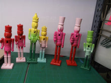 (7) Christmas Holiday 8.75" Wooden Nut Cracker Solider Lot