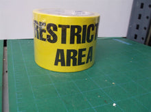 Uline Vinyl Message Tape - "Restricted Area", 3" x 60'