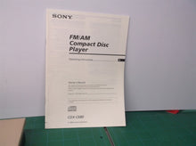 SONY CDX-C680 CAR RADIO / CD Player operating instructions