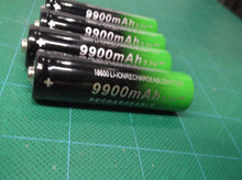 4 Pack 3.7 Volt 18650 Rechargeable Battery 9900mAh Battery Button Top Li-ion Bat