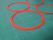 4 red silicone 58mm 67mm 1mm flat Sealing rings
