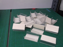 25 Sign Holders Adhesive Price Channels Front Facing Clear 2.0x1.3x0.5"