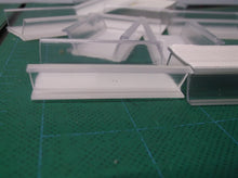 10 Sign Holders Adhesive Price Channels Front Facing Clear 2.0x1.3x0.5"