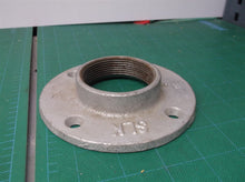 2" Malleable Iron Floor Flange Industrial Steel Grey Fits Standard 2 Inch Thread