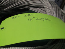 22- 20ft light hanging 1/8" Stainless wire cable only 440ft total no clips/loops