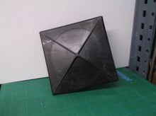 Delron Enterprises 5" Square Light Pole Top Cap- Black Plastic