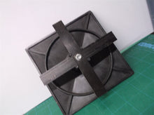 Delron Enterprises 5" Square Light Pole Top Cap- Black Plastic