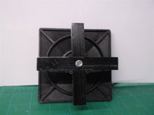 Delron Enterprises 4" Square Light Pole Top Cap- Black Plastic