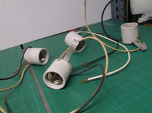 4 White E26 Porcelain Socket With 1 Inch Side Snap In Bracket