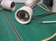 4 White E26 Porcelain Socket With 1 Inch Side Snap In Bracket