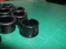 10 7/8" HEYCO SB-875-11 2126 SNAP BUSHING BLACK NYLON PLASTIC CABLE PROTECTOR