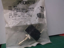 NSI 78080TQ Toggle Switch On Off DPST 15/10 amps 125/250 VAC LR107402