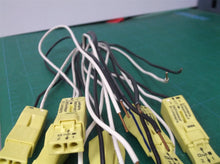 (6) Wago Luminaire Quick Disconnect, 2-Port Lumi Nut Push-Wire w 11" B&W AWG