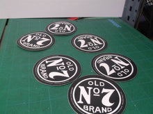 Jack Daniels "Old No.7 Brand" Sticker circle 3 inch (Lot of 6 )