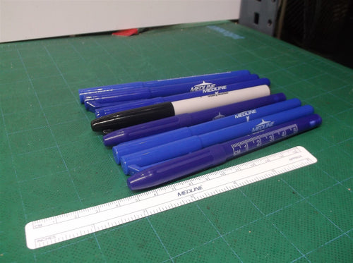 (8) MEDLINE Surgical, Piercing, Tattoo Disposable Skin Marker with Ruler