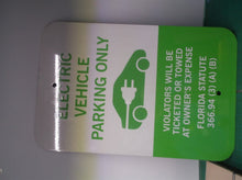 Electric Vehicle Parking Only sign 12x18 Florida Statute 366.94