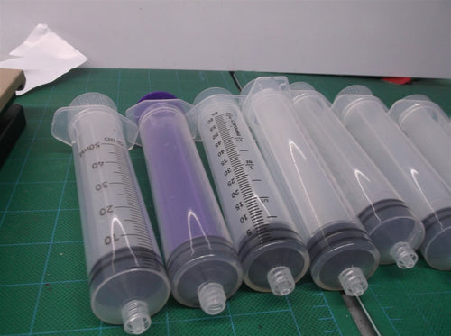 (9) 50 & 60 ml/cc Luer Lock Syringe New Lab Craft Hobby Open not sterile(No Need