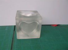 Candle Holder Leaded Crystal Cut Glass Heart Shaped Votive Tea Light