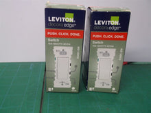 (2) Leviton E5601-SW Decora Edge 15 Amp Single Pole Rocker Switch, 1 Pack, White