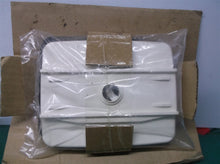 Off White plastic led exit sign mount with round connection point