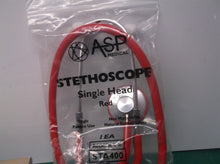 ASP Medical STETHOSCOPE, SINGLE-HEAD, RED 24" - 1EA/BG