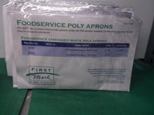 First Mark Disposable White Poly Apron 46" x 28" - Pack of 25