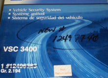 12496383 Vehicle Security System for GM Cars & Trucks VSC-3400