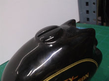 Harley Davidson Hog Black Pig Gas Tank Ceramic Piggy Bank 6.5"x 3.5"x4" No Plug