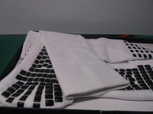LUX Anti Slip Soccer White Knee Socks Grip Pads Sports One Size US 6 - 11.5