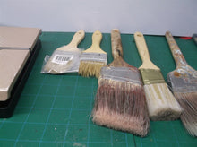 lot of 7 misc paintbrushes 3 12inch,1 11inch, 1 11 1/2 inch, 2 7 1/2 inch