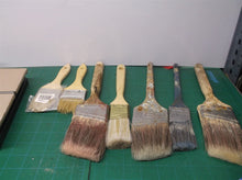 lot of 7 misc paintbrushes 3 12inch,1 11inch, 1 11 1/2 inch, 2 7 1/2 inch