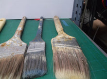 lot of 7 misc paintbrushes 3 12inch,1 11inch, 1 11 1/2 inch, 2 7 1/2 inch