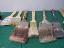 lot of 7 misc paintbrushes 3 12inch,1 11inch, 1 11 1/2 inch, 2 7 1/2 inch