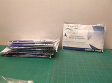 9 First Mark Disposable White embossed sample pack Poly Apron 46" x 28" 1 mediu