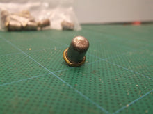 10 Vintage NOS 1/4" brass bullet catch, Surface rust on many
