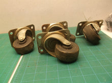 set of 4 2.5" swivel casters no brakes