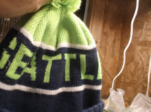 Unbranded Seattle Football colors Beanie with Pom Pom