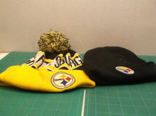 2 Unbranded Pittsburg Steelers Beanie one with Pom Pom