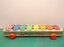 Vintage Fisher Price Pull-A-Tune Toy Xylophone 870 1964-1978 Missing Mallet